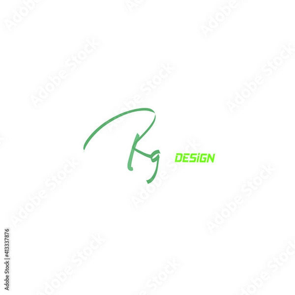 Obraz RG Initial Isolated Logo for Identity