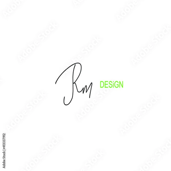 Obraz RM Initial Isolated Logo for Identity
