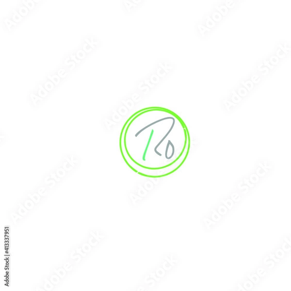 Obraz RO Initial Isolated Logo for Identity