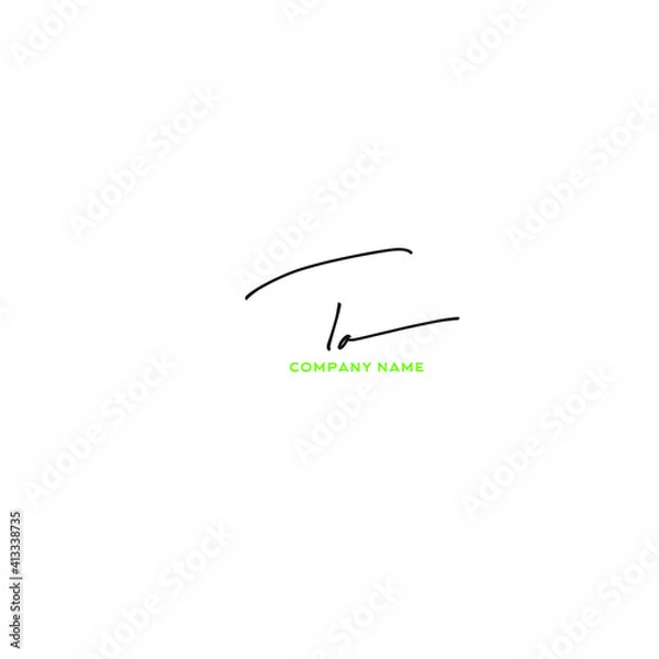 Obraz TA Initial Isolated Logo for Identity