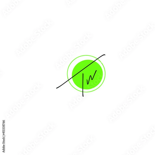 Obraz TW Initial Isolated Logo for Identity