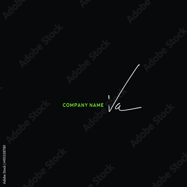 Obraz VA Initial Isolated Logo for Identity