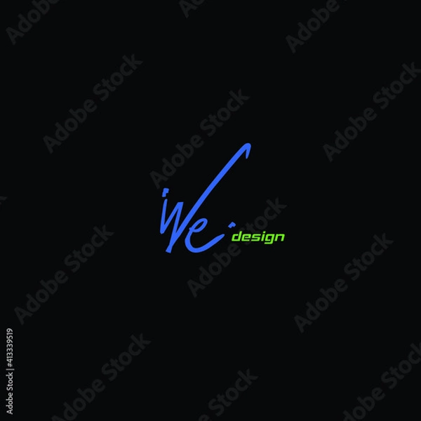 Obraz WE Initial Isolated Logo for Identity