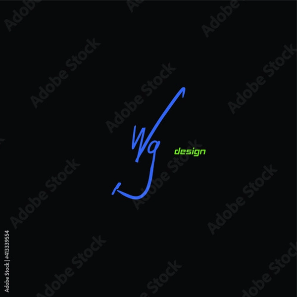 Obraz WG Initial Isolated Logo for Identity