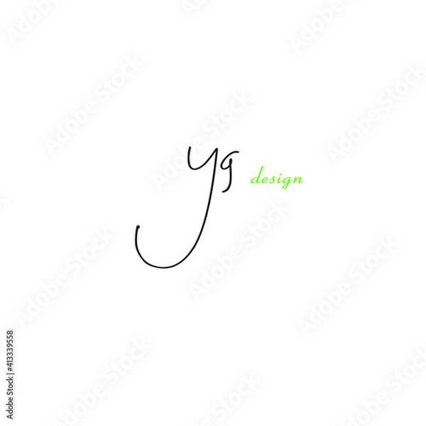 Obraz YG Initial Isolated Logo for Identity