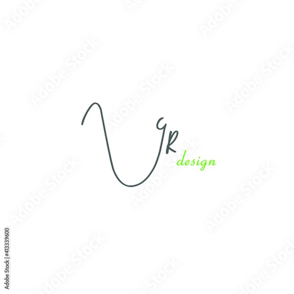 Obraz YR Initial Isolated Logo for Identity