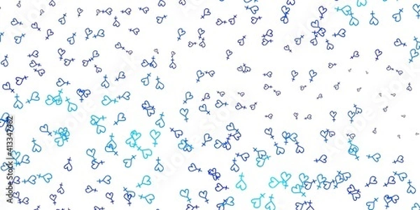 Fototapeta Light BLUE vector pattern with feminism elements.
