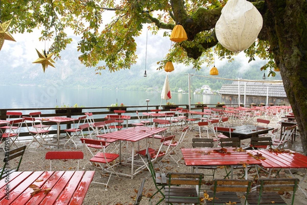 Obraz rainy restaurant