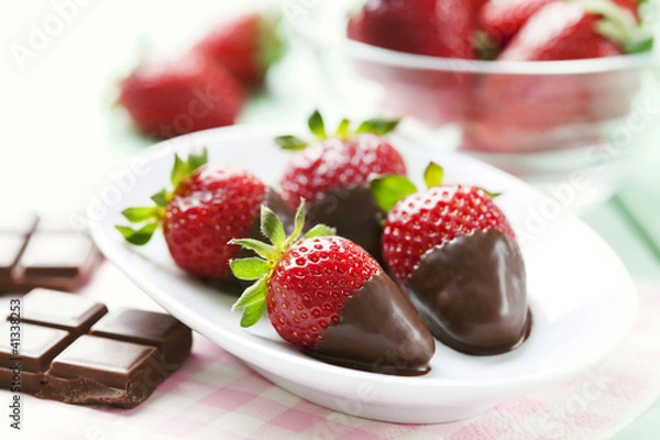 Obraz chocolate dipped strawberries