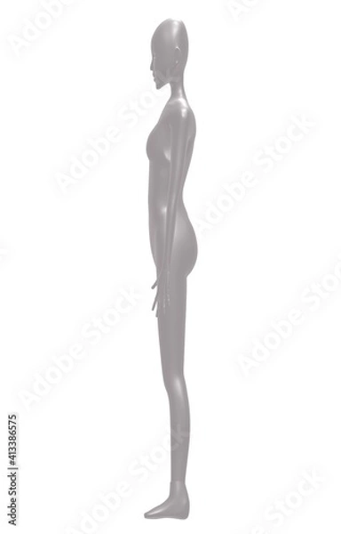 Fototapeta 横を向くダーク色の女性