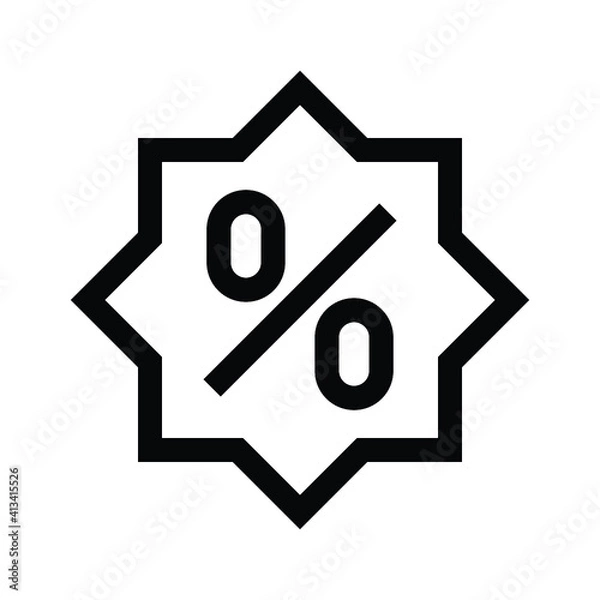 Fototapeta discount sign icon vector