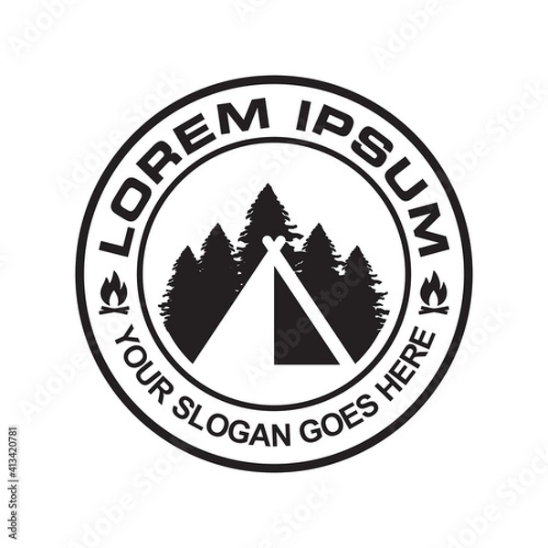 Obraz camping vector , adventure logo vector