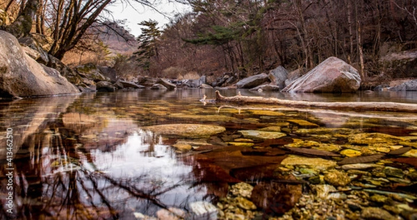 Fototapeta 가을의 계곡 풍경