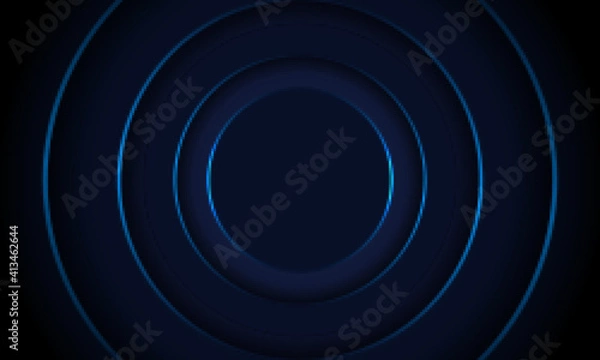 Fototapeta Simple circle dark blue background