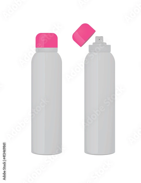 Fototapeta Grey deodorant bottle. vector illustration
