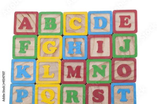 Obraz Wooned cubes alphabet