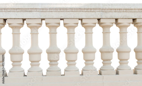 Fototapeta stone railing isolated