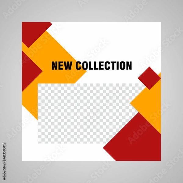 Fototapeta Set of sale banner template design. Editable post template social media banners for digital marketing. Vector illustration.