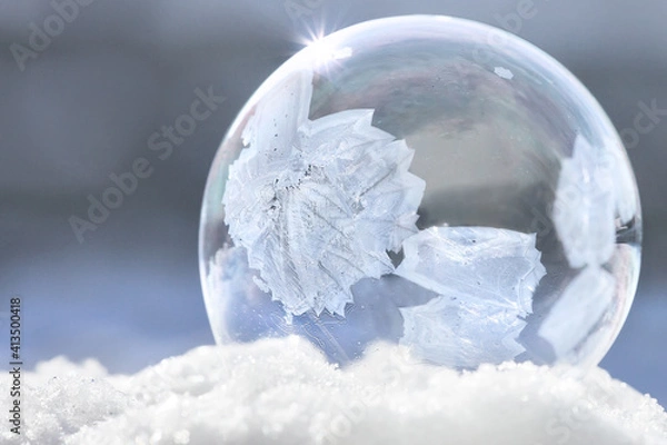 Obraz Eiskristalle in Blase