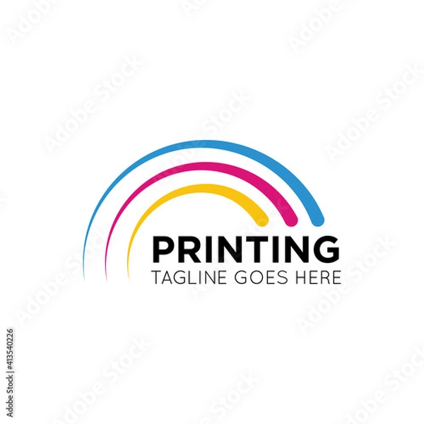 Fototapeta digital print logo and photo print icon vector illustration best logo design