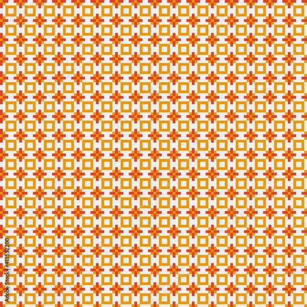 Fototapeta Abstract Cross Pattern generative computational art illustration