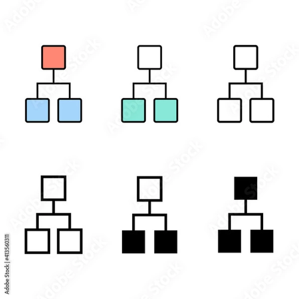 Fototapeta Organization set icon, Teamwork collection group, people work together, partnership symbol,vector illustration isolated web page
