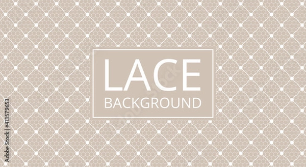 Obraz Template of greeting or wedding invitation card with lace frame