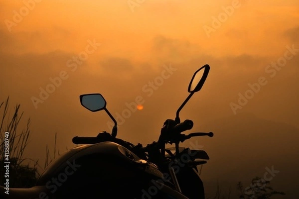 Obraz sunset in the mountains