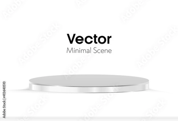 Fototapeta Product stand. Background vector 3d rendering with podium