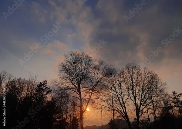 Obraz sunset in the city