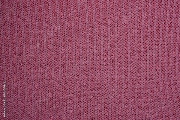 Obraz  red texture from woolen fabric on part clothes