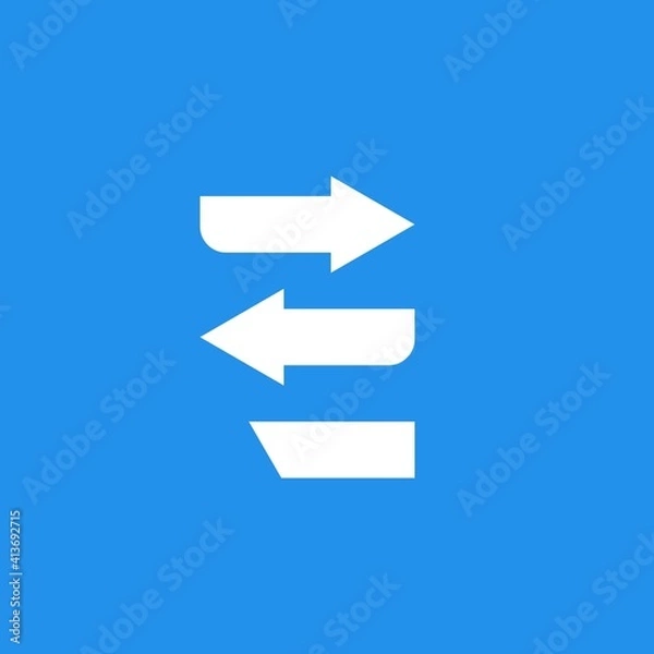 Obraz Letter E arrow logo icon vector