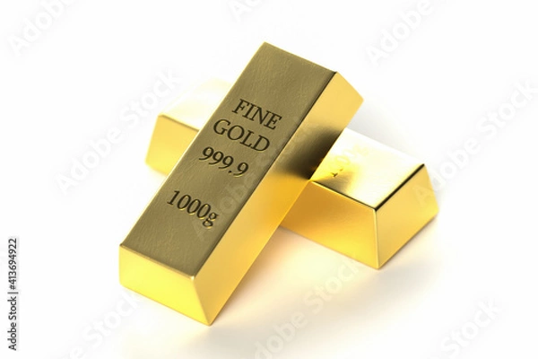 Obraz 金塊の3Dイラスト
