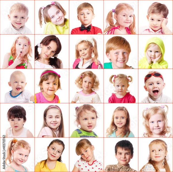 Fototapeta children isolated on white