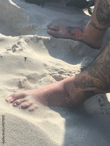 Obraz feet on the beach