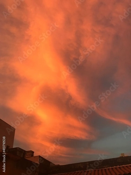 Obraz sunset over the city