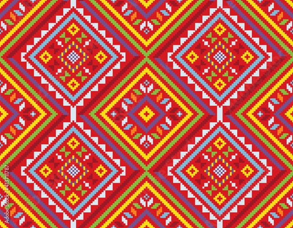 Fototapeta Seamless Ethnic Filipino Yakan Pattern 1