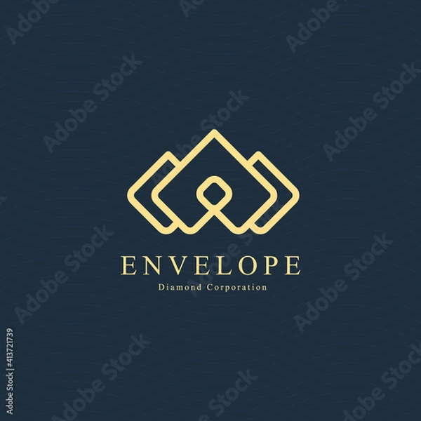 Fototapeta Diamond logo with the elegant colour.  