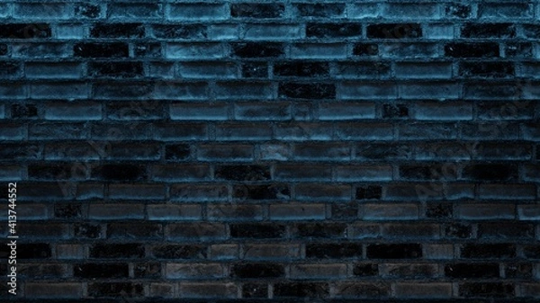 Obraz blue brick wall