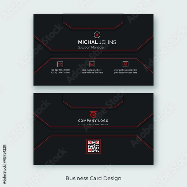 Obraz simple business card design  premium vector