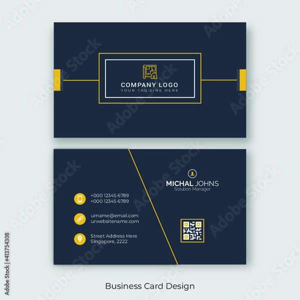 Obraz simple business card design  premium vector