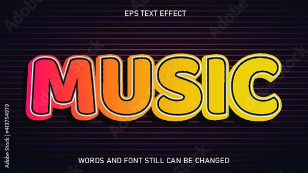 Obraz EPS Editable text effect design