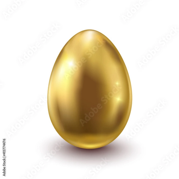 Obraz Golden egg, child's surprise for Easter and holidays, broken. Success symbol.