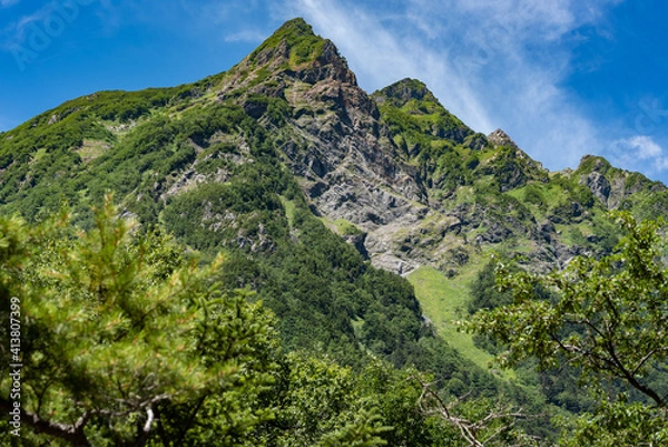Fototapeta 上高地の山