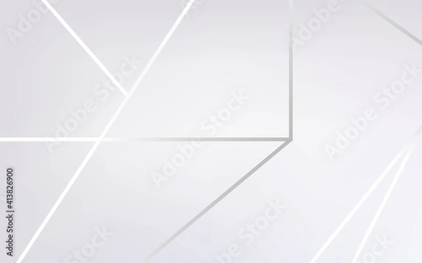 Obraz Abstract white chrome lines vector background