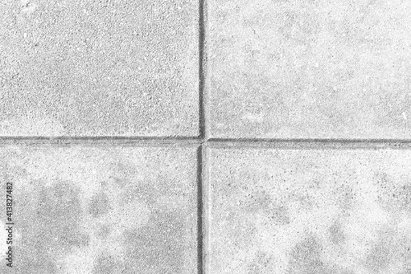 Fototapeta White stone tile floor pattern and seamless background