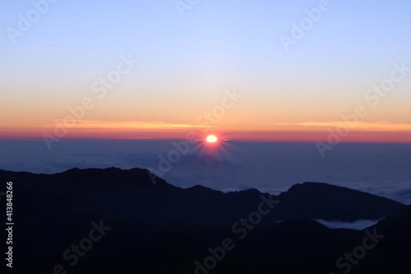Obraz sunrise over mountain