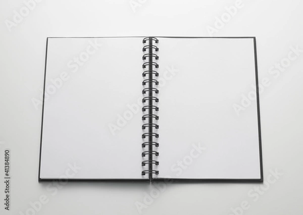 Obraz open notebook, white pages - quaderno aperto, pagine bianche