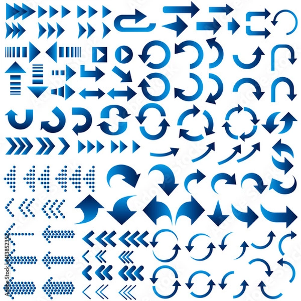 Fototapeta カラフルな矢印アイコンのベクターセット