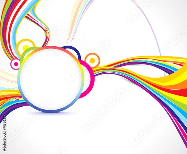 Obraz abstract colorful wave background